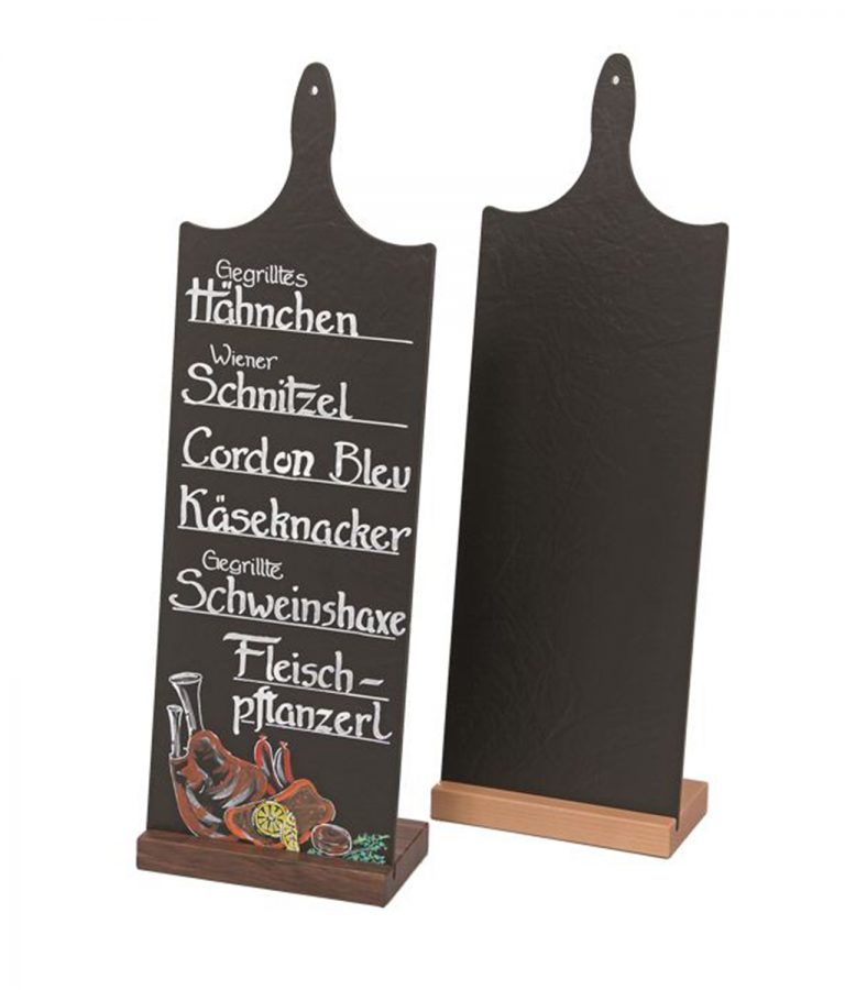 Thekenaufsteller Angebotsschießer – Nussbaumholz