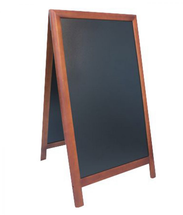 Gehwegtafel Hartholz Deluxe – Dark brown – Groß